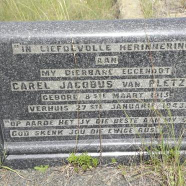 PLETZEN Carel Jacobus, van 1913-1943