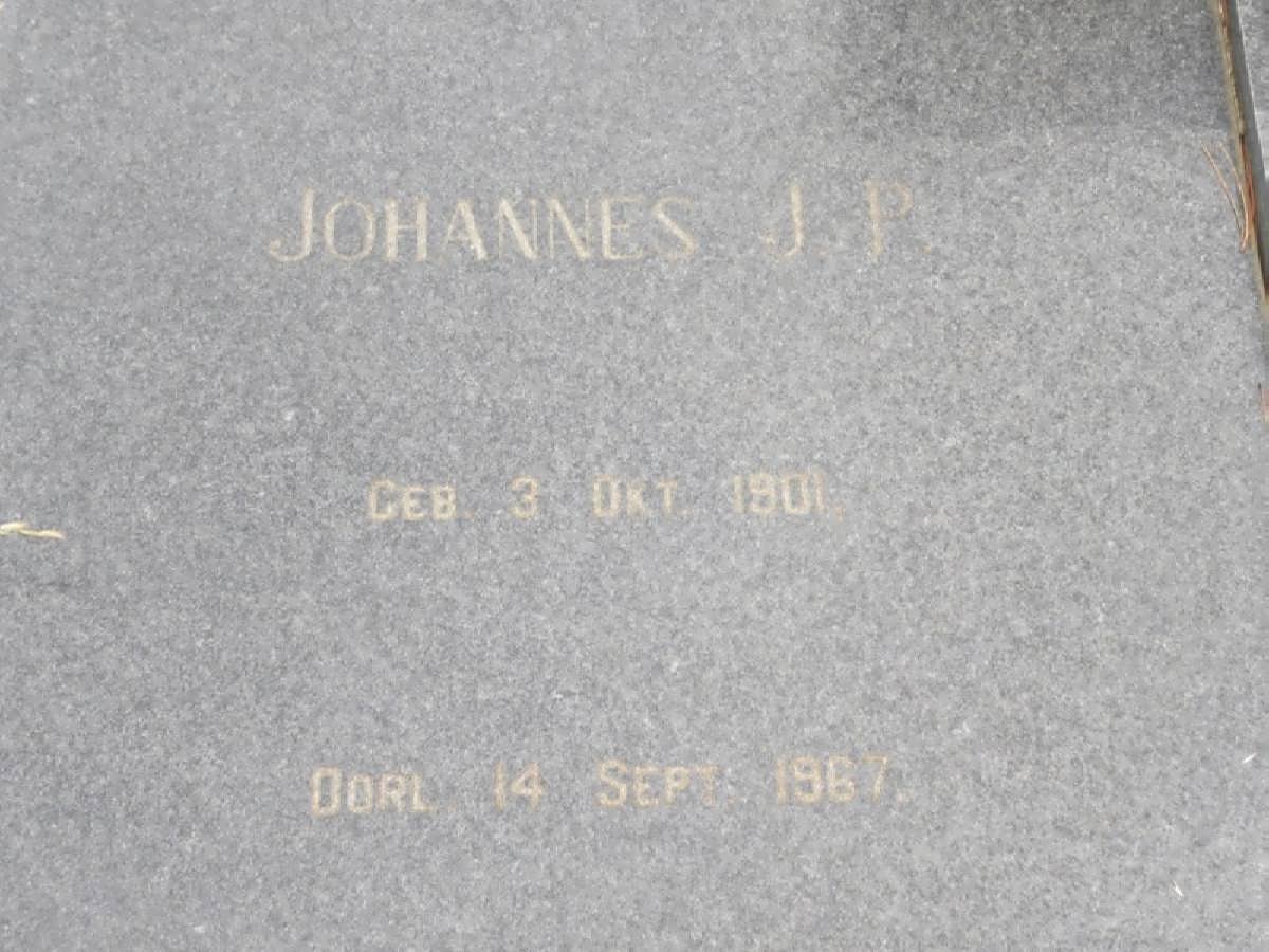 PRINSLOO Johannes J.P. 1901-1967