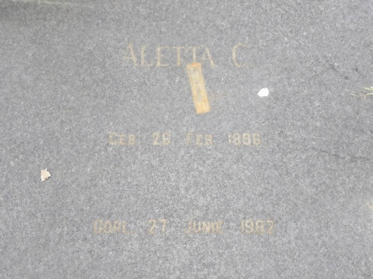 PRINSLOO Aletta C. 1896-1982
