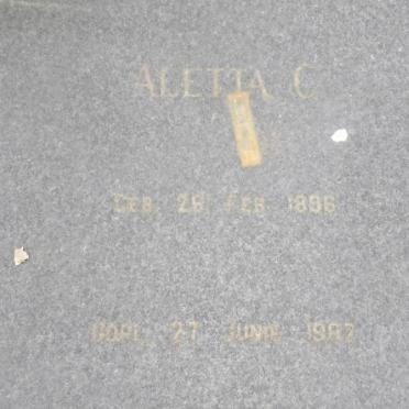 PRINSLOO Aletta C. 1896-1982