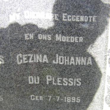 PLESSIS Gezina Johanna, du 1895-1957