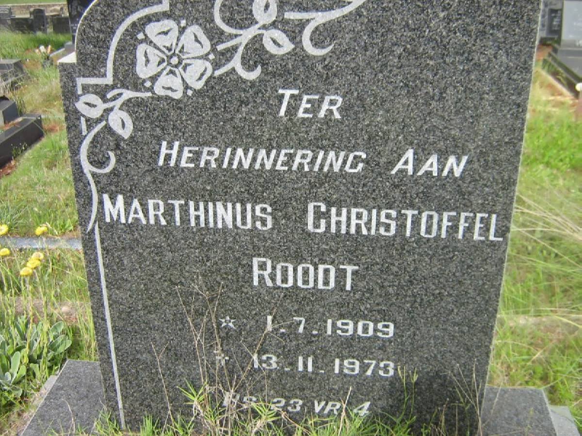 ROODT Marthinus Christoffel 1909-1973