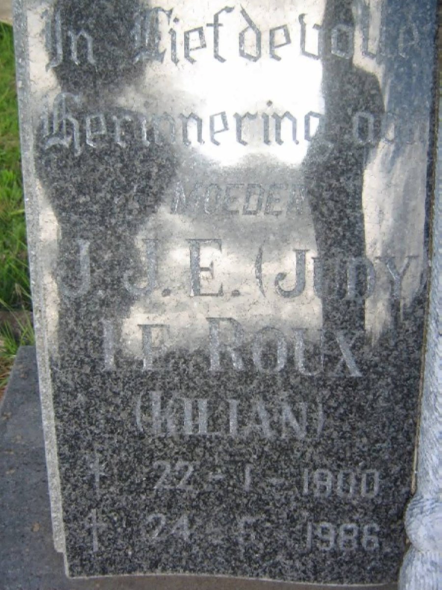 ROUX J.J.E., le nee KILIAN 1900-1986