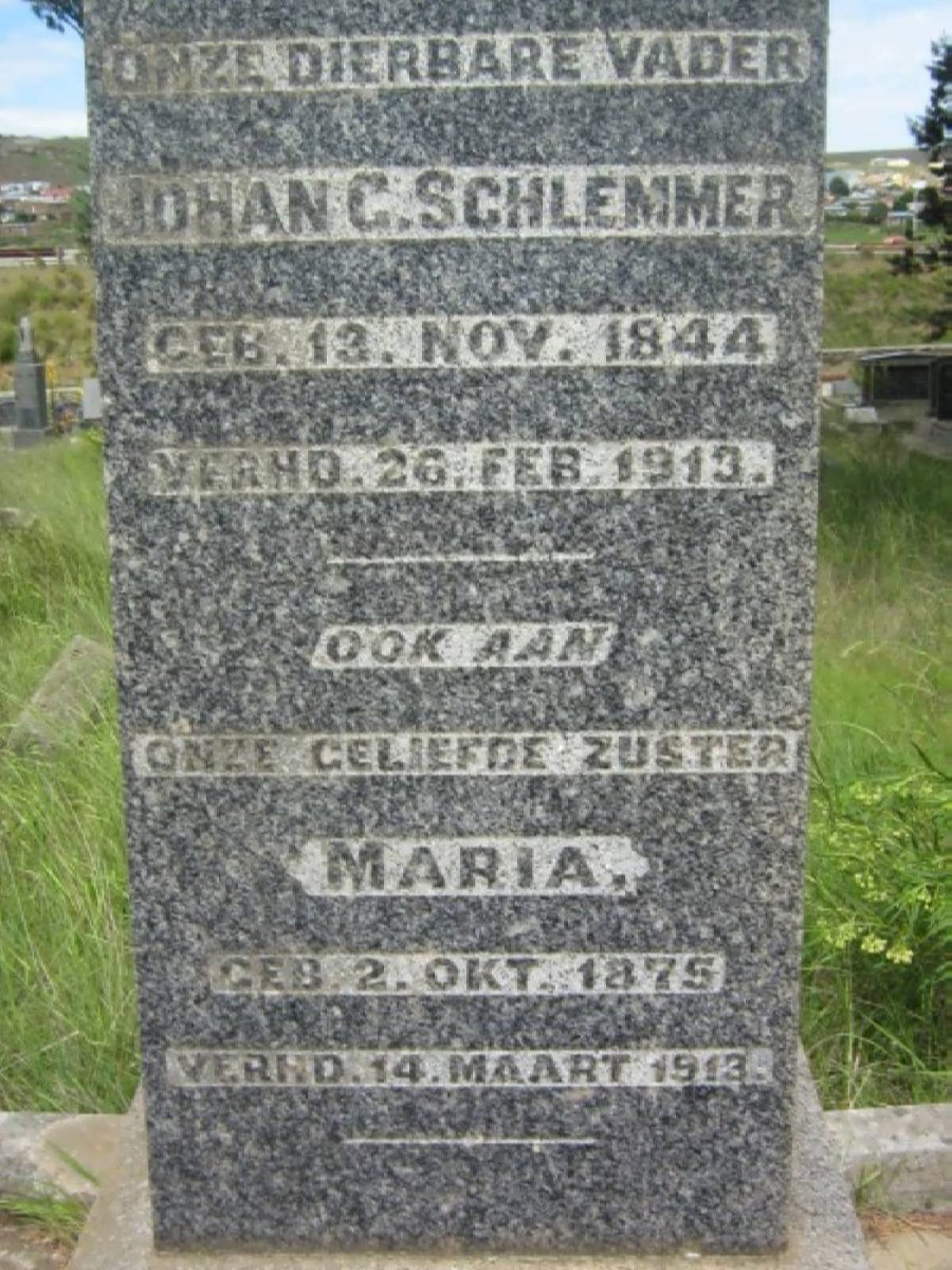 SCHLEMMER Johan G. 1844-1913 :: SCHLEMMER Maria 1875-1913