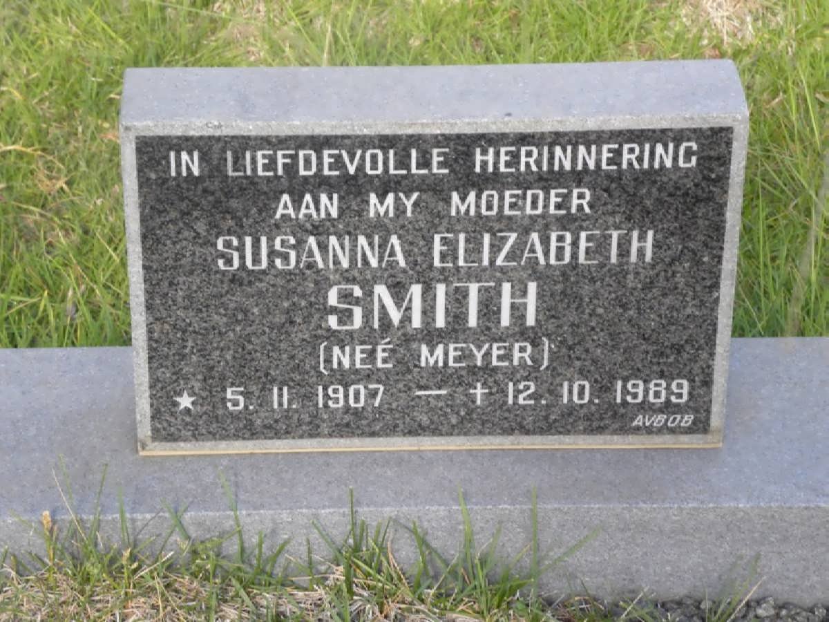 SMITH Susanna Elizabeth nee MEYER 1907-1989