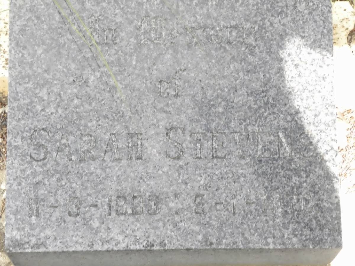STEVENS Sarah 1903-1985