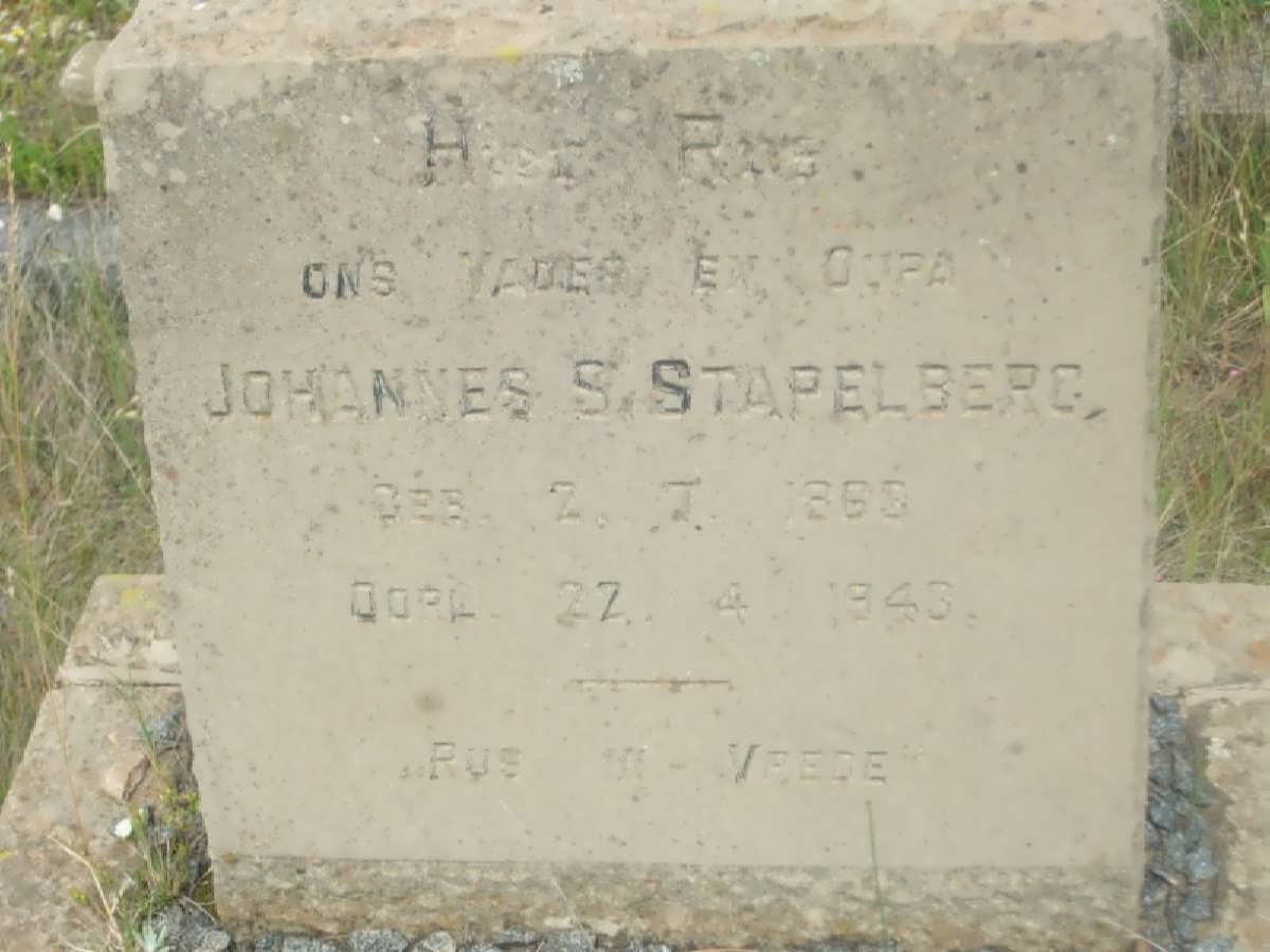 STAPELBERG Johannes S. 1863-1943