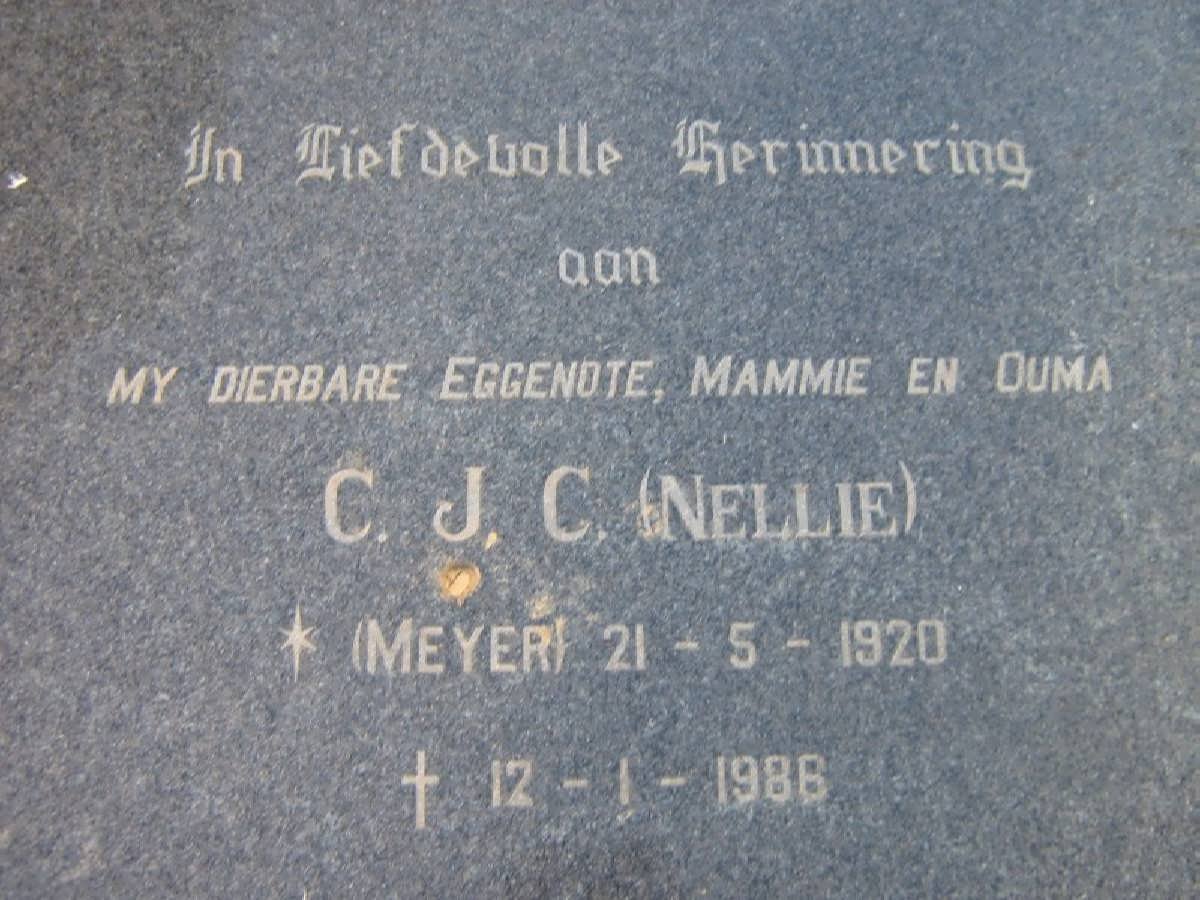 SCHOEMAN C.J.C. nee MEYER 1920-1986