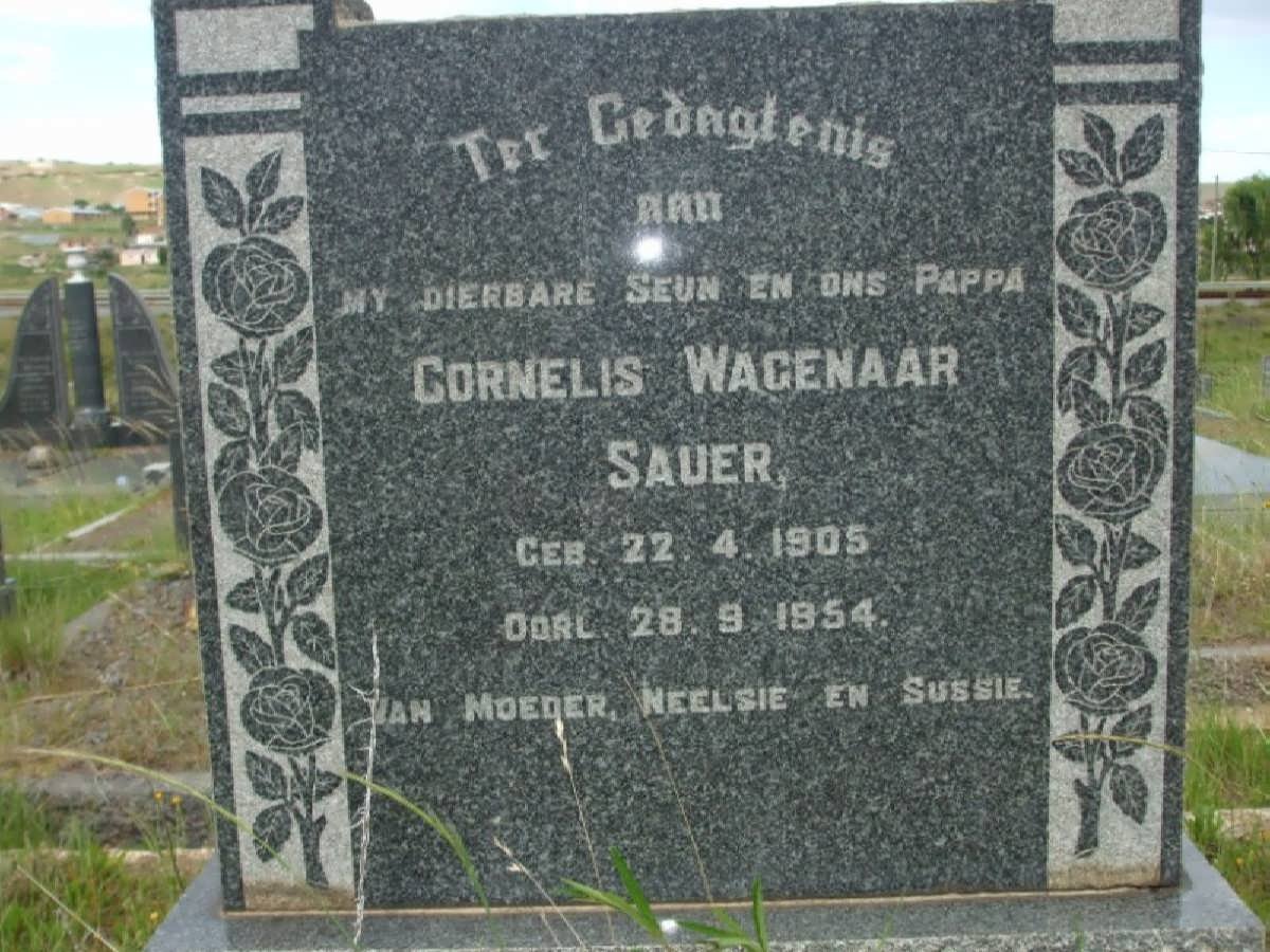 SAUER Cornelis Wagenaar 1905-1954