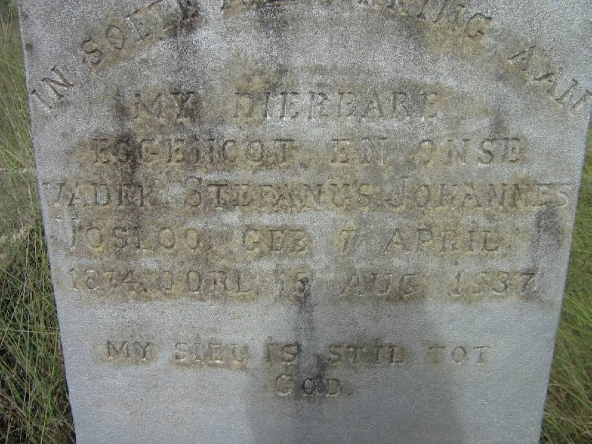 VOSLOO Stefanus Johannes 1874-1937