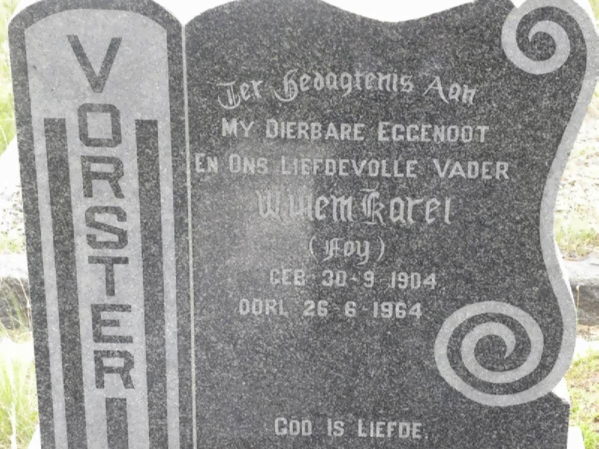 VORSTER Willem Karel 1904-1964