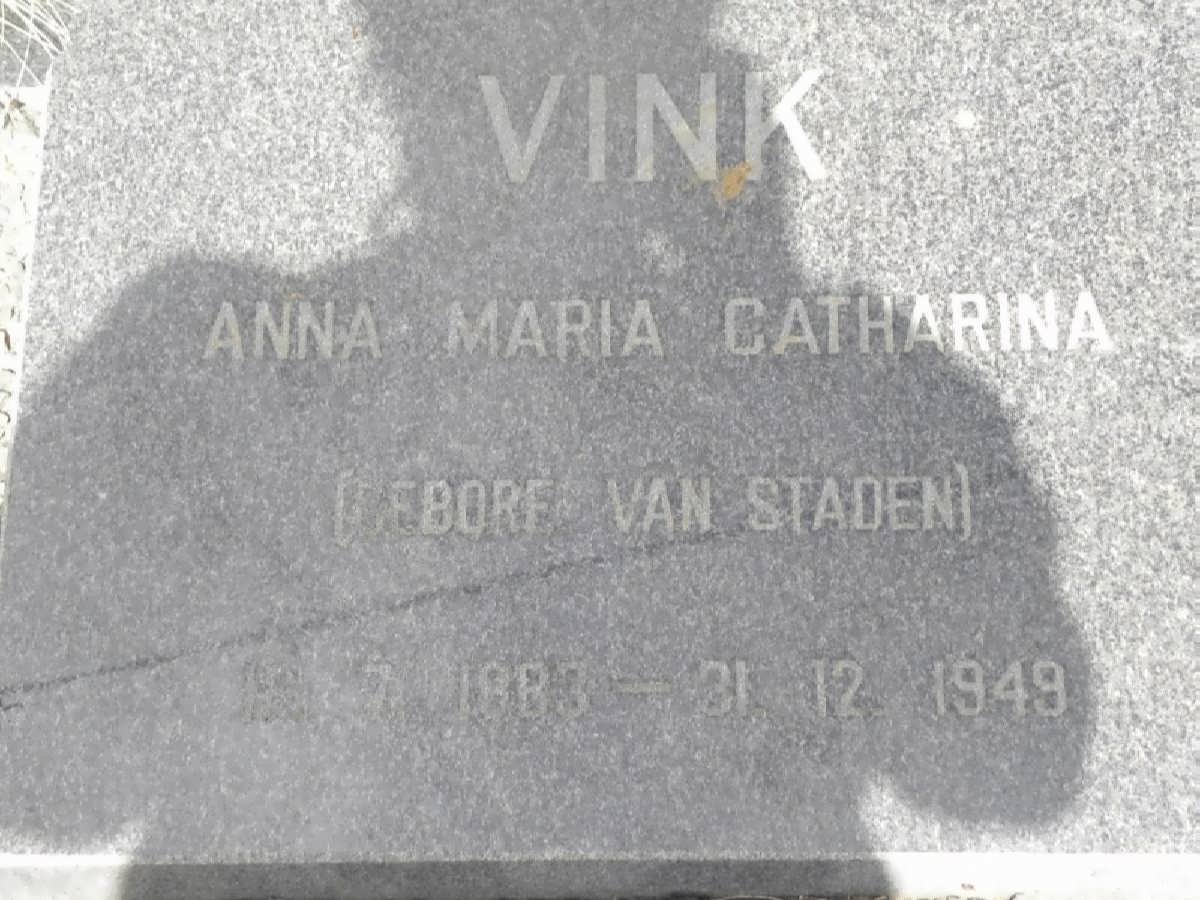 VINK Anna Maria Catharina nee VAN STADEN 1883-1949