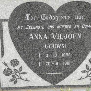 VILJOEN Anna nee GOUWS 1896-1981