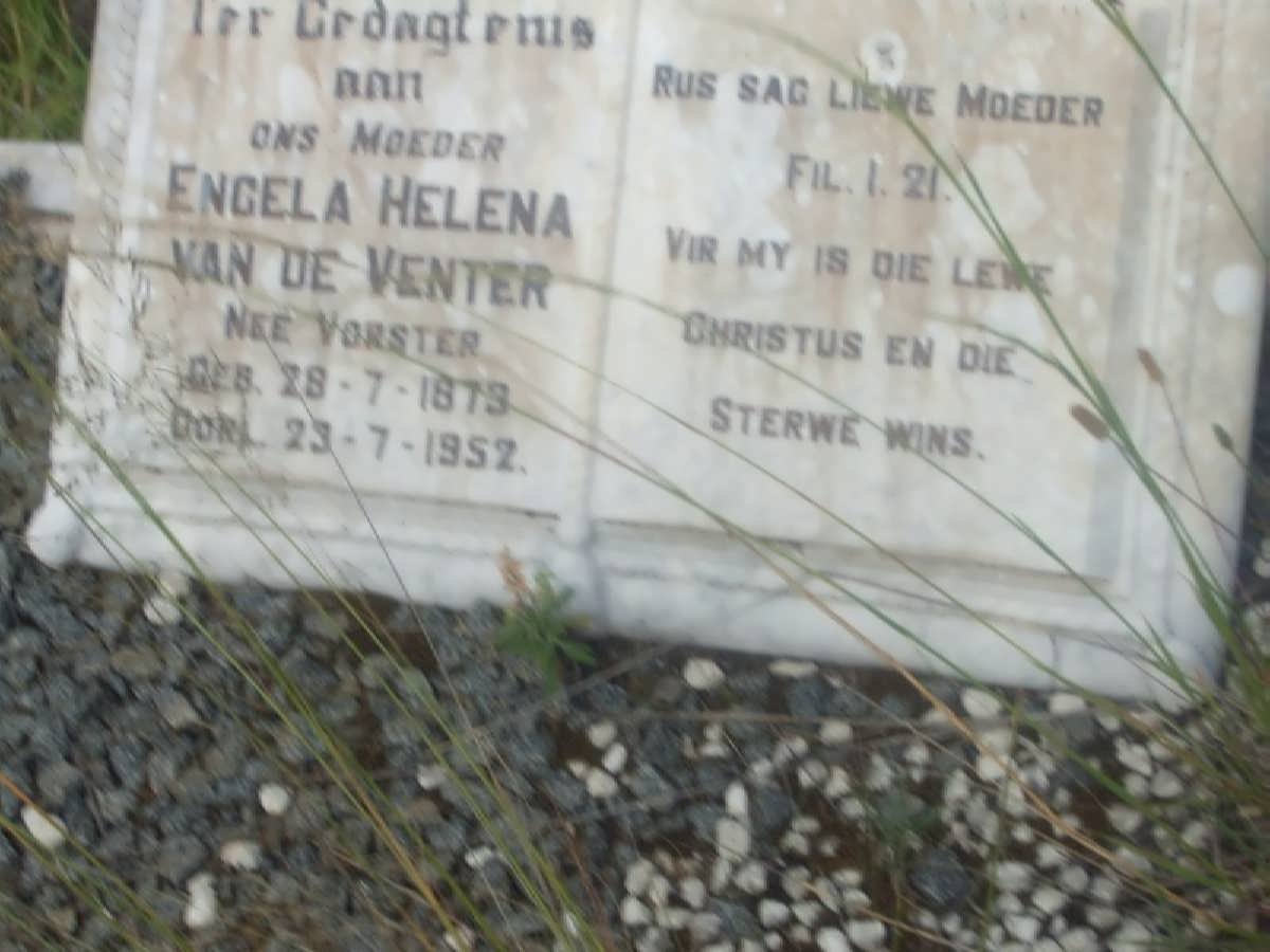 VENTER Engela Helena, van de nee VORSTER 1879-1952
