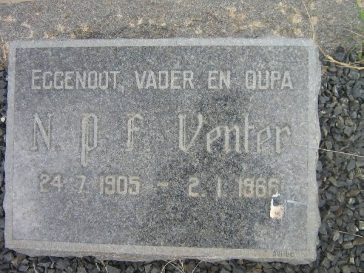 VENTER N.P.F. 1905-1966