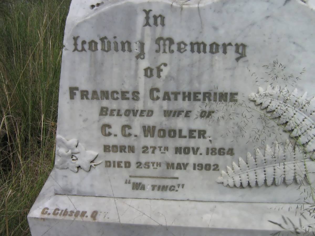 WOOLER Frances Catherine 1864-1902