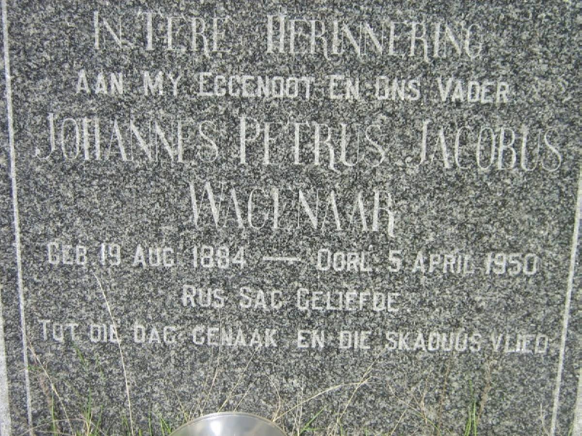 WAGENAAR Johannes Petrus Jacobus 1884-1950