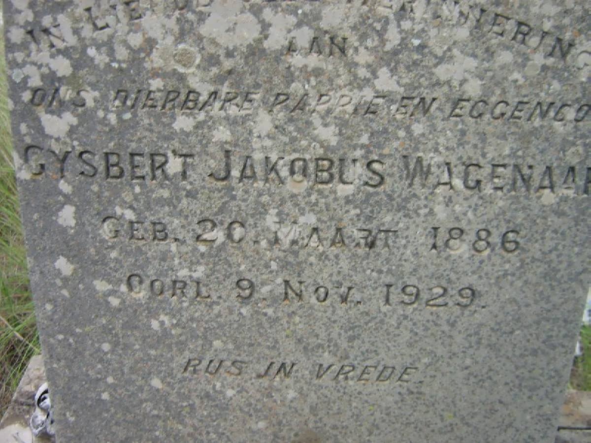 WAGENAAR Gysbert Jakobus 1886-1929