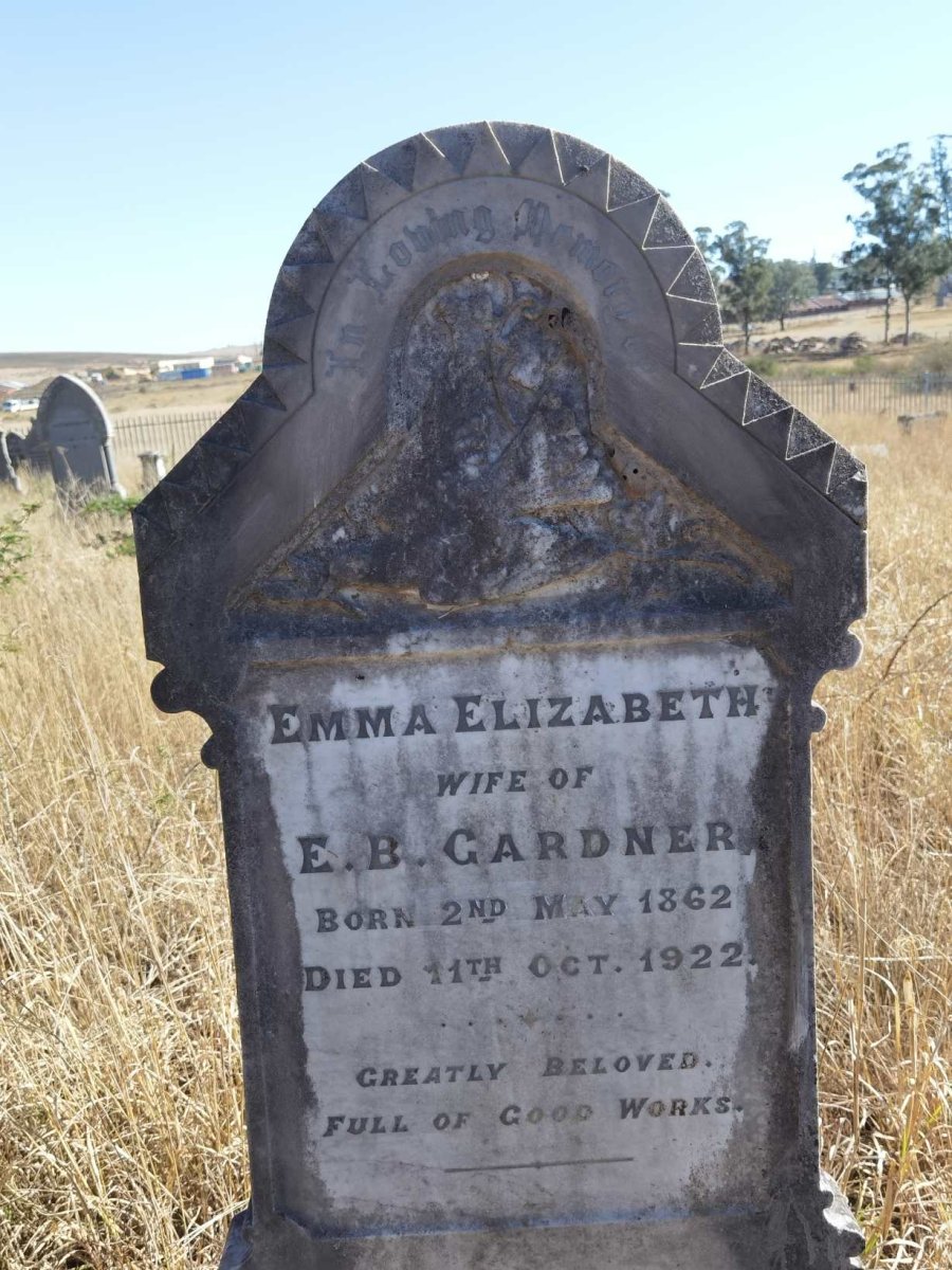 GARDNER Emma Elizabeth 1862-1922