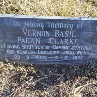 CLARKE Vernon Basil Fagan 1909-1974