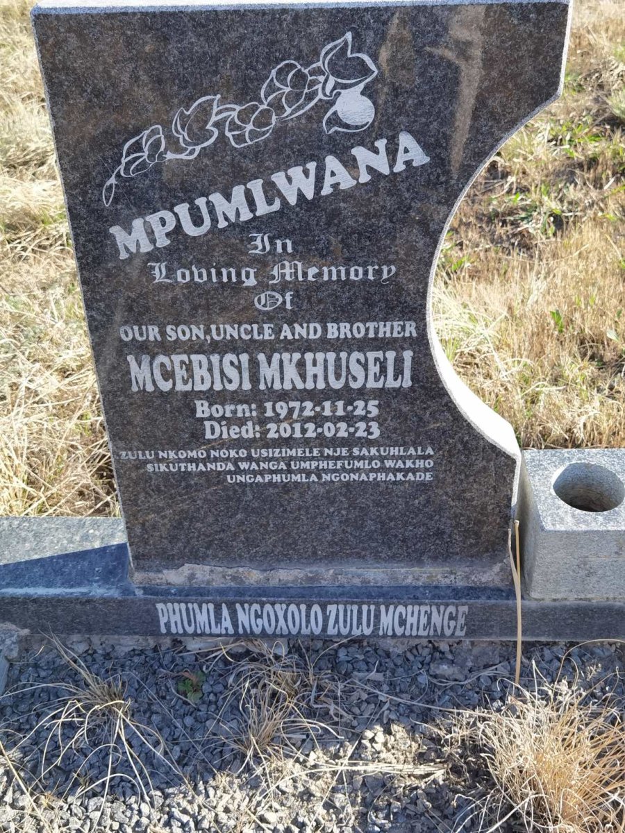 MPUMLWANA Mcebisi Mkhuseli 1972-2012