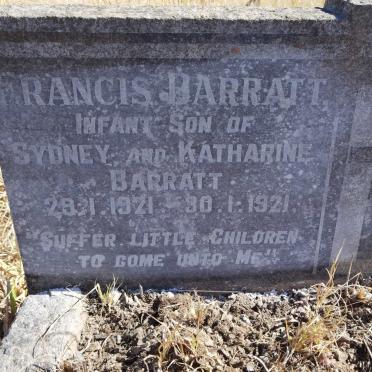 BARRATT Francis 1921-1921