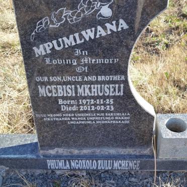 MPUMLWANA Mcebisi Mkhuseli 1972-2012