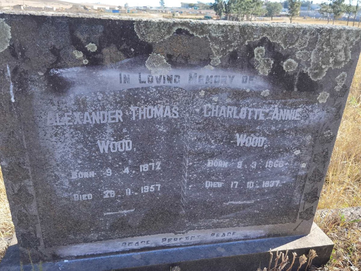 WOOD Alexander Thomas 1872-1957 &amp; Charlotte Annie 1868-1937