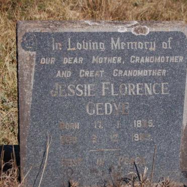 GEDYE Jessie Florence 1885-1969