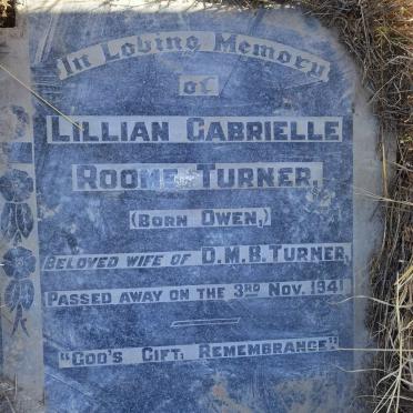 TURNER Lillian Gabrielle Roome nee OWEN -1941