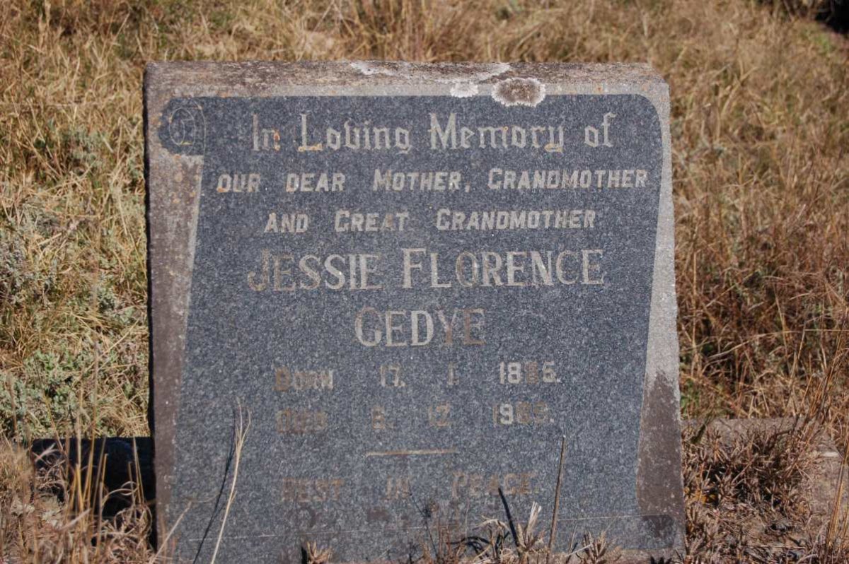 GEDYE Jessie Florence 1885-1969