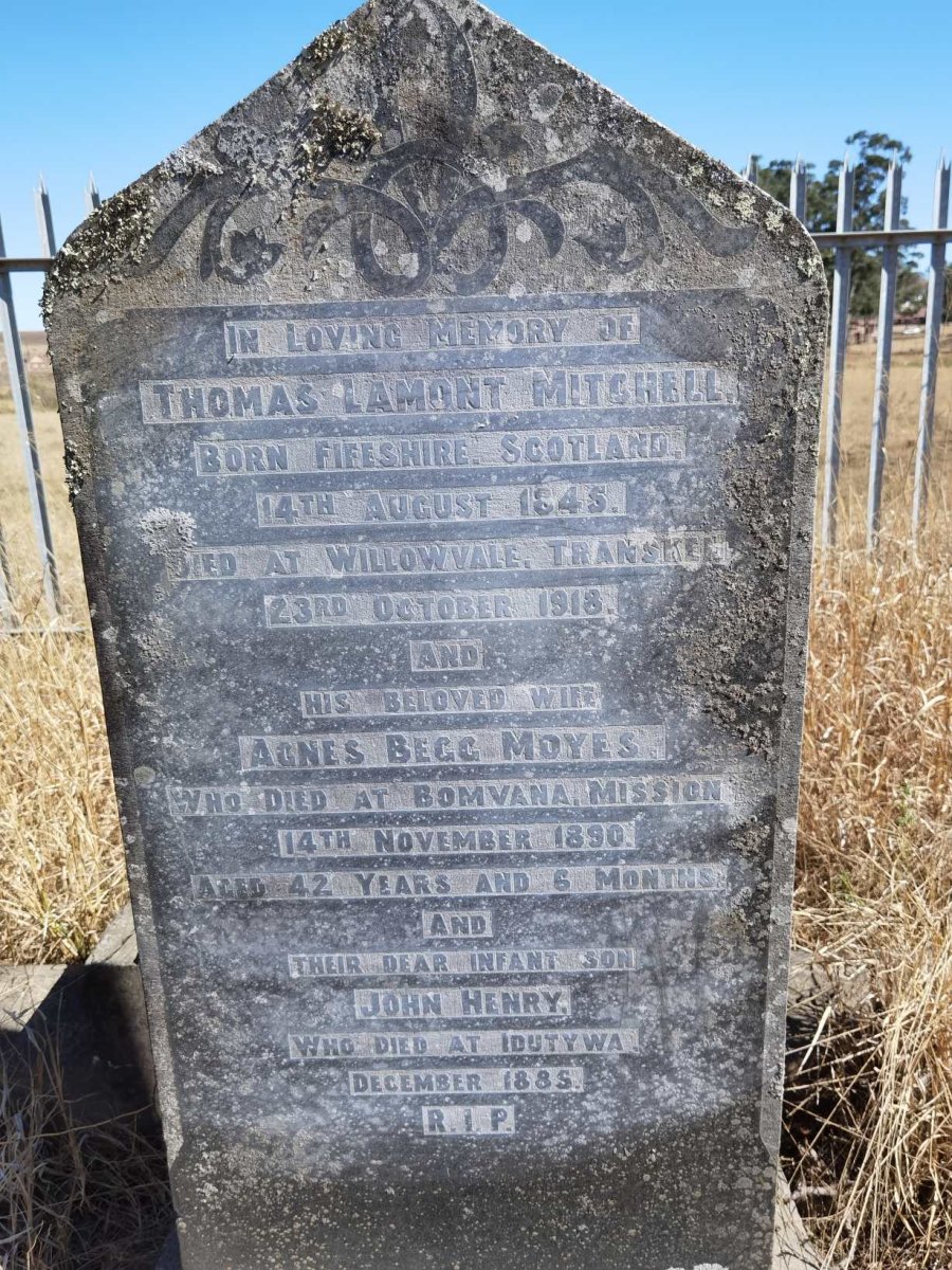 MITCHELL Thomas Lamont 1845-1918 &amp; Agnes Begg Moyes -1890 :: MITCHELL John -1885