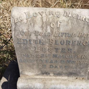 LESTER Edith Florence -1918