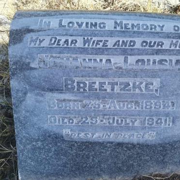 BREETZKE Johanna Louisa 1894-1941