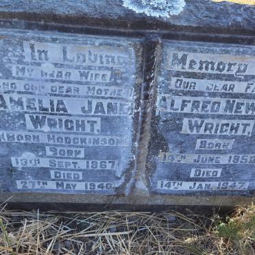 WRIGHT Alfred Newton 1858-1947 &amp; Amelia Jane HODGKINSON 1867-1940