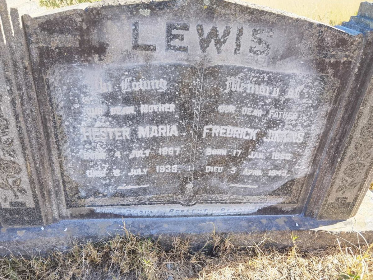 LEWIS Fredrick Jinkins 1860-1943 &amp; Hester Maria 1867-1939