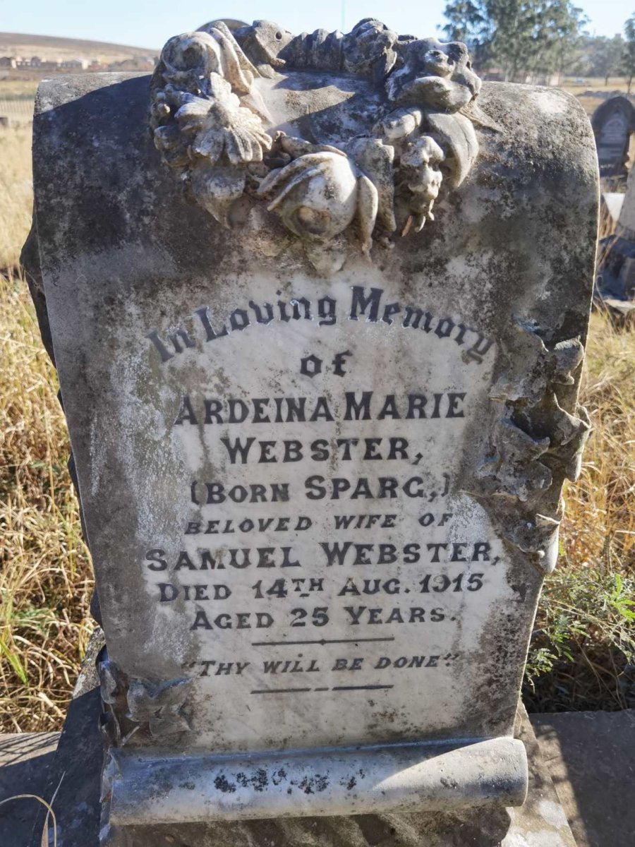 WEBSTER Ardeina Marie nee SPARG -1915