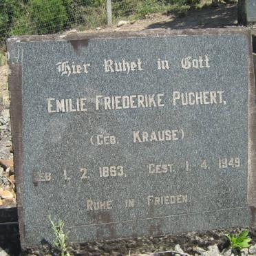 PUCHERT Emilie Friederike nee KRAUSE 1863-1949