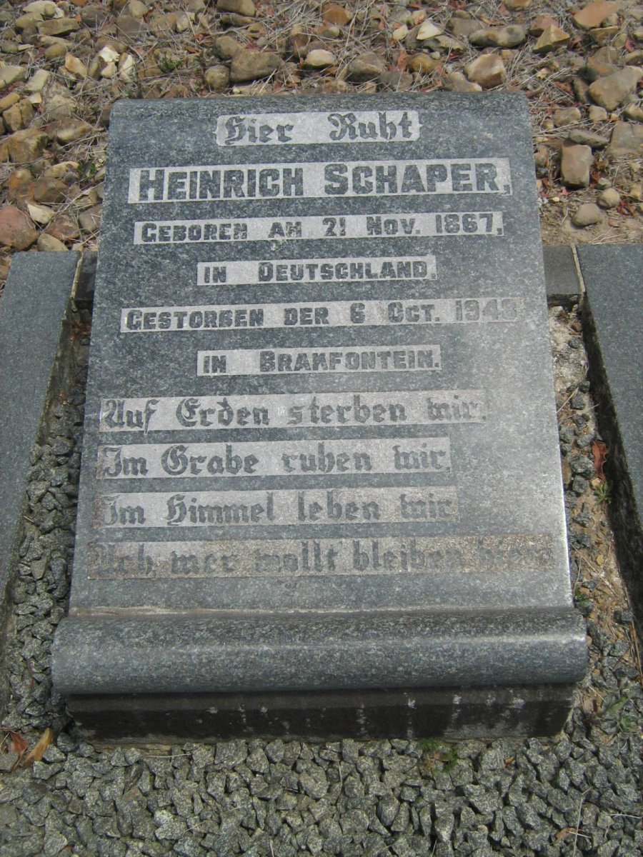 SCHAPER Heinrich 1867-1948
