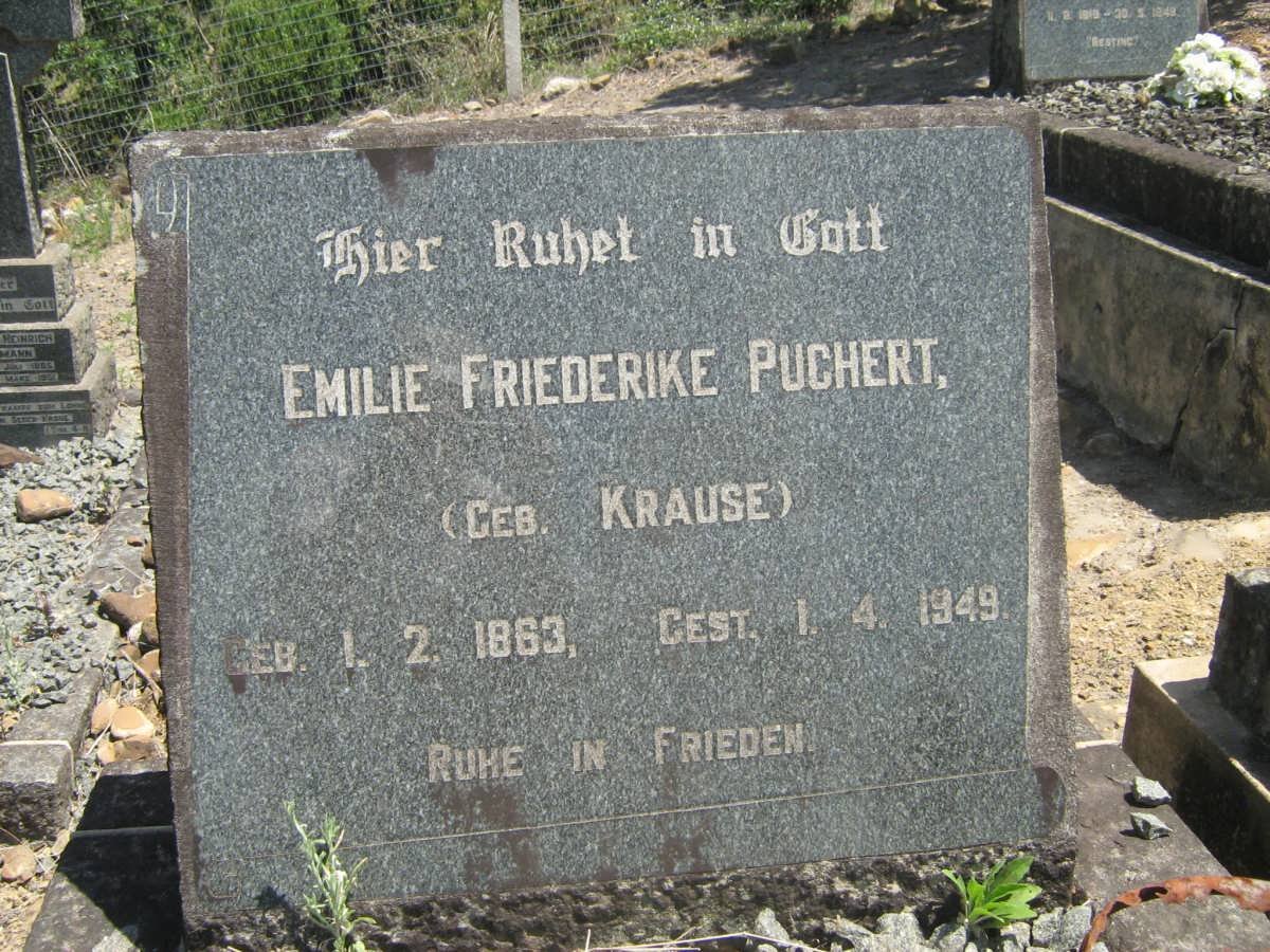 PUCHERT Emilie Friederike nee KRAUSE 1863-1949