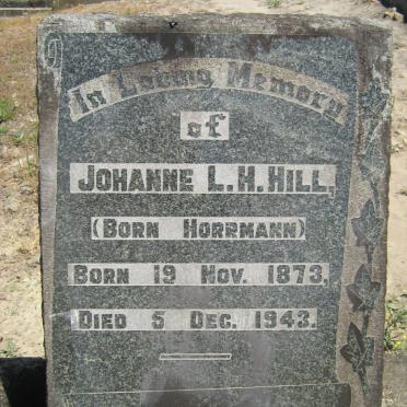 HILL Johanne L.H. nee HORRMANN 1873-1943