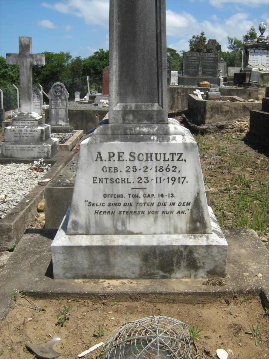 SCHULTZ A.P.E. 1862-1917