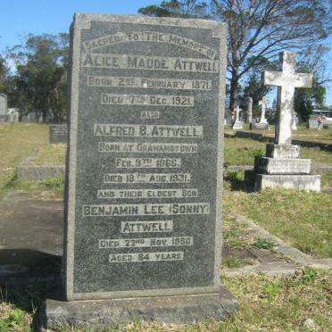 ATTWELL Alice Maude 1871-1921 &amp; Alfred B. 1866-1931 :: ATTWELL Benjamin Lee -1950
