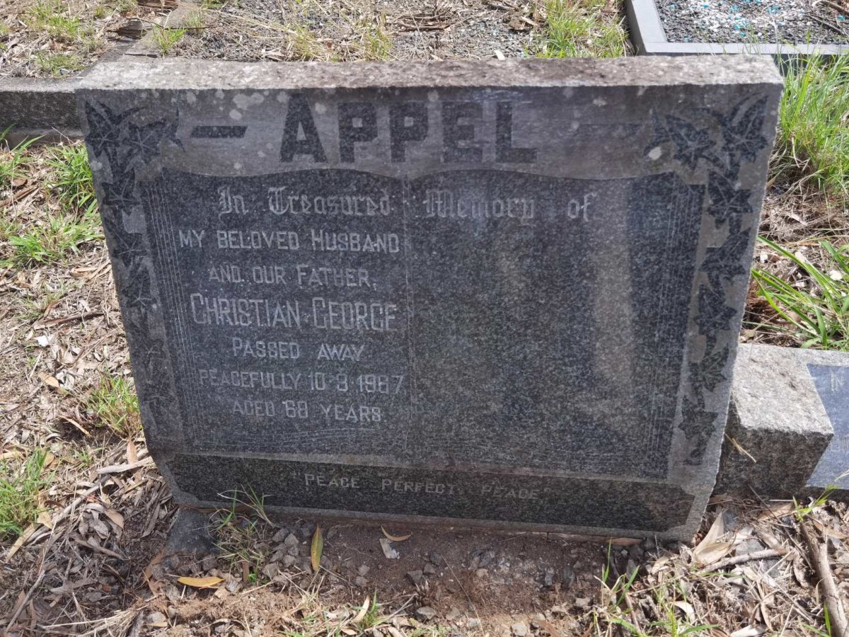 APPEL Christian George -1967