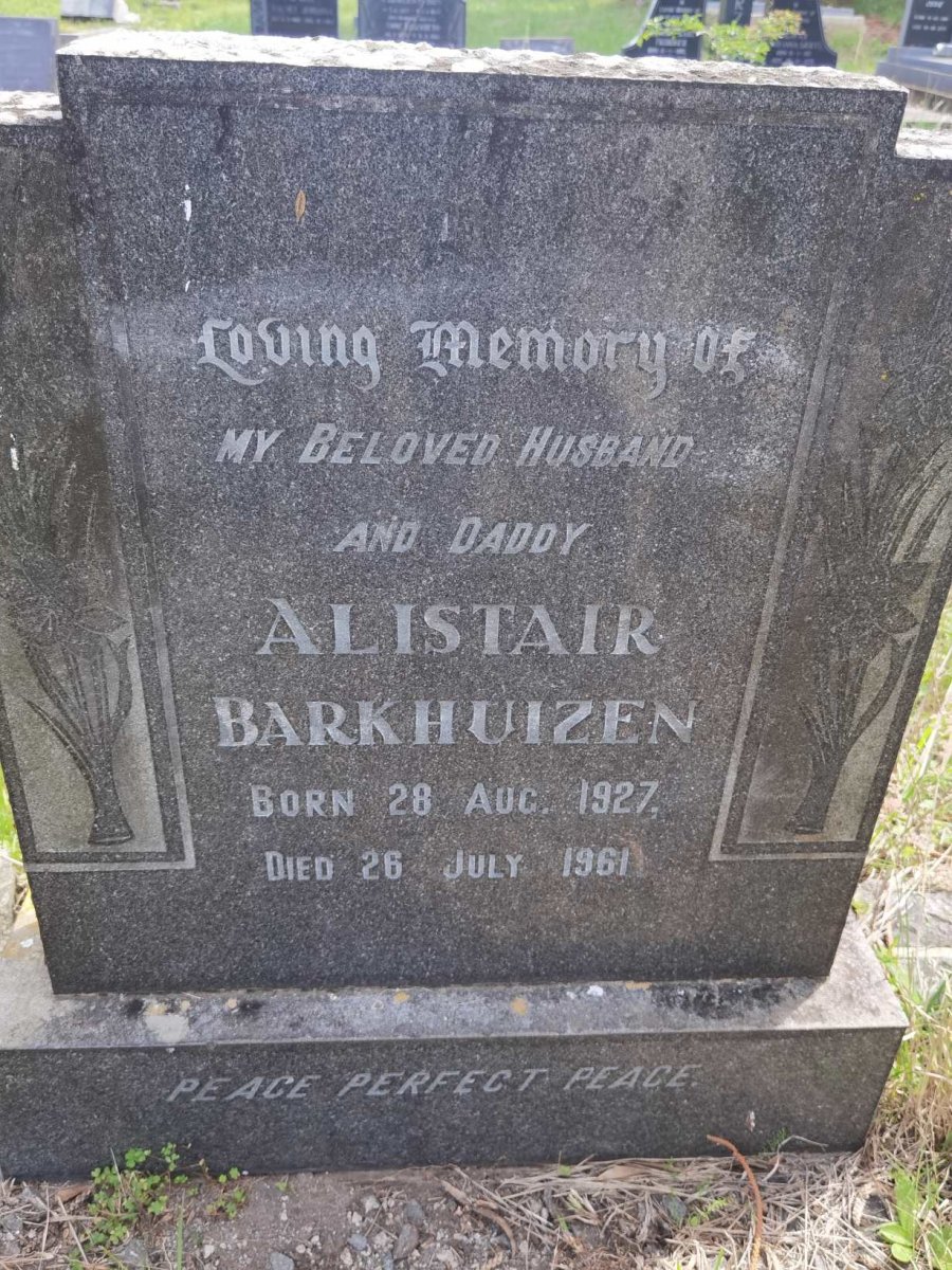 BARKHUIZEN Alistair 1927-1961