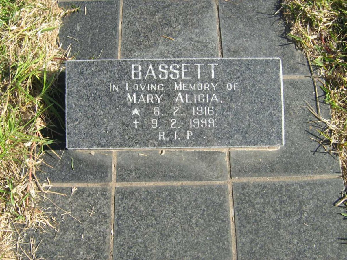 BASSETT Mary Alicia 1916-1999