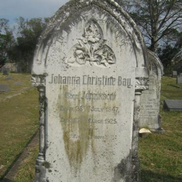 BAY Johanna Christine born JANNIKSON 1847-1925