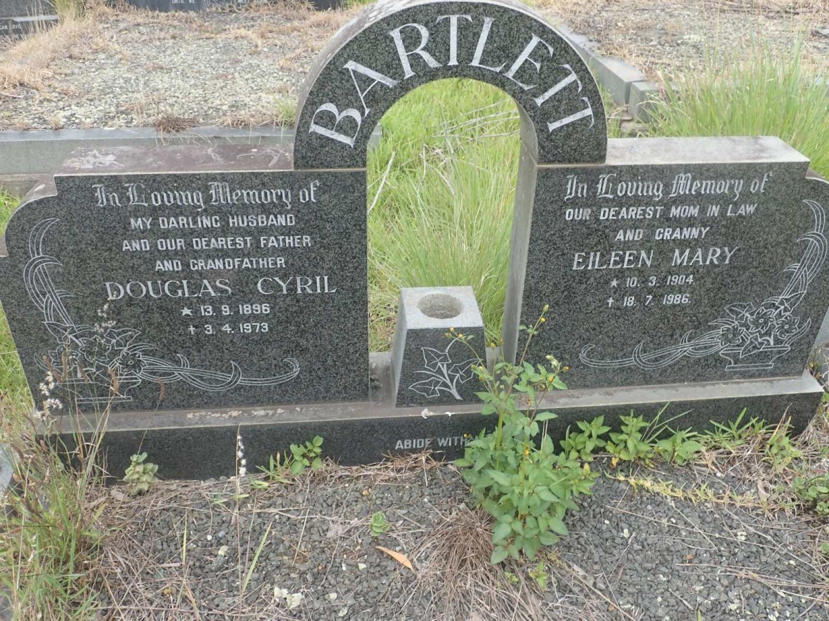 BARTLETT Douglas Cyril 1896-1973 &amp; Eileen Mary 1904-1986