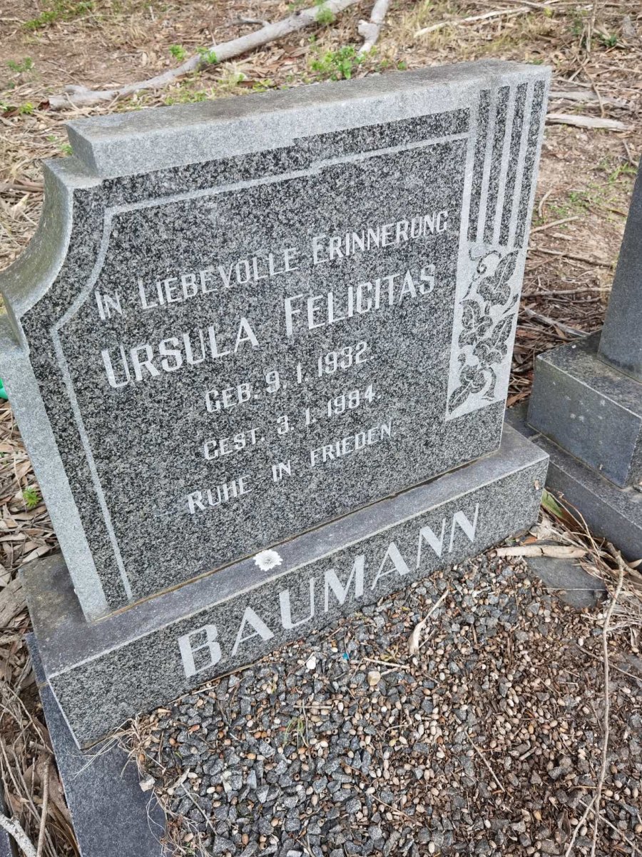BAUMANN Ursula Felicitas 1932-1984