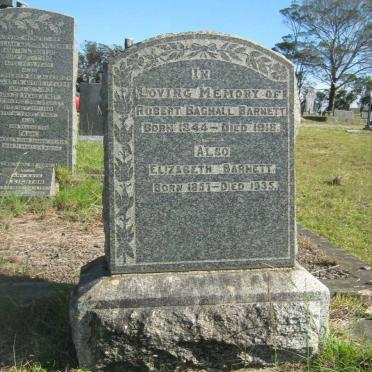 BARNETT Robert Bagnall 1844-1918 &amp; Elizabeth 1857-1935